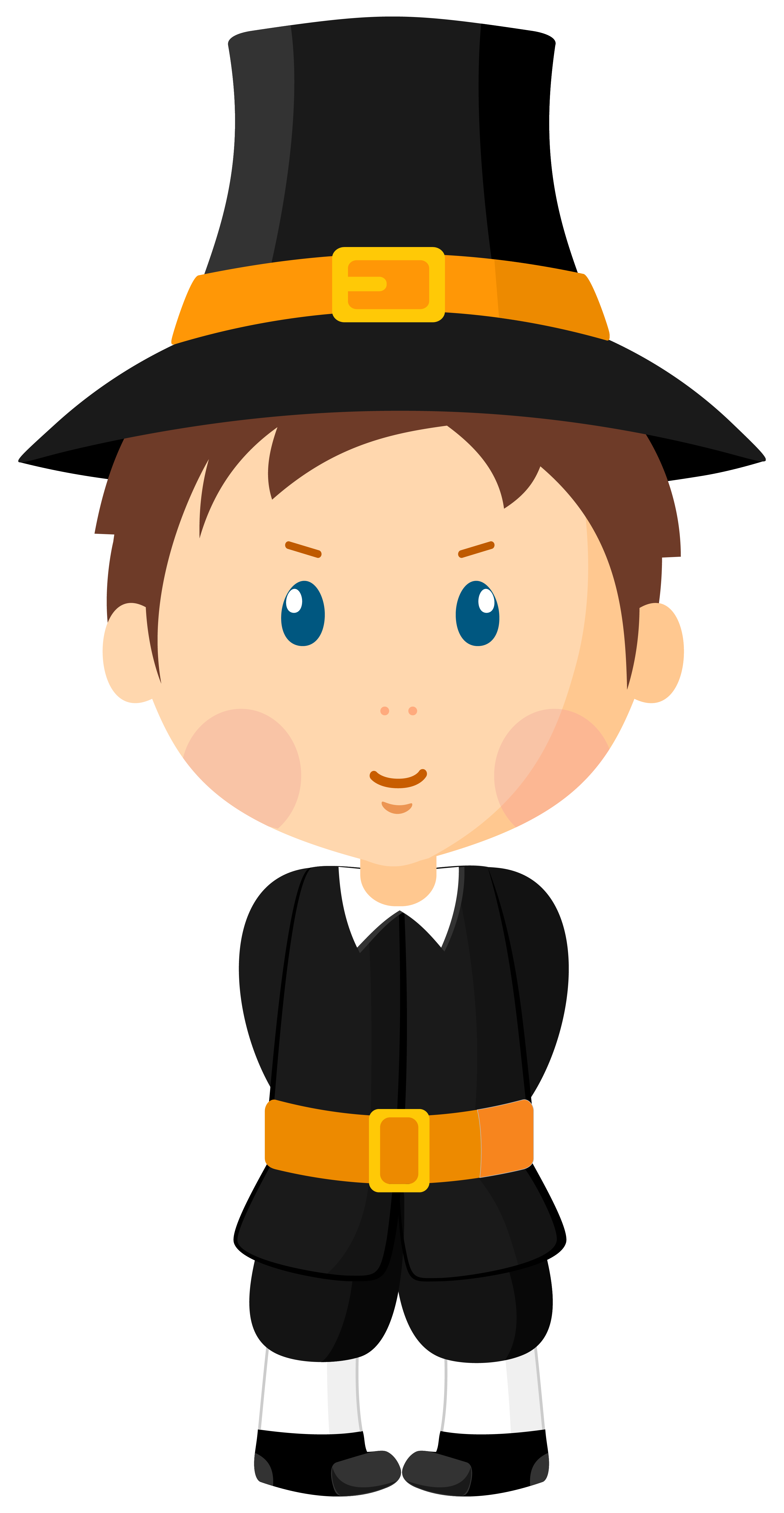 pilgrim boy and girl clipart - photo #13