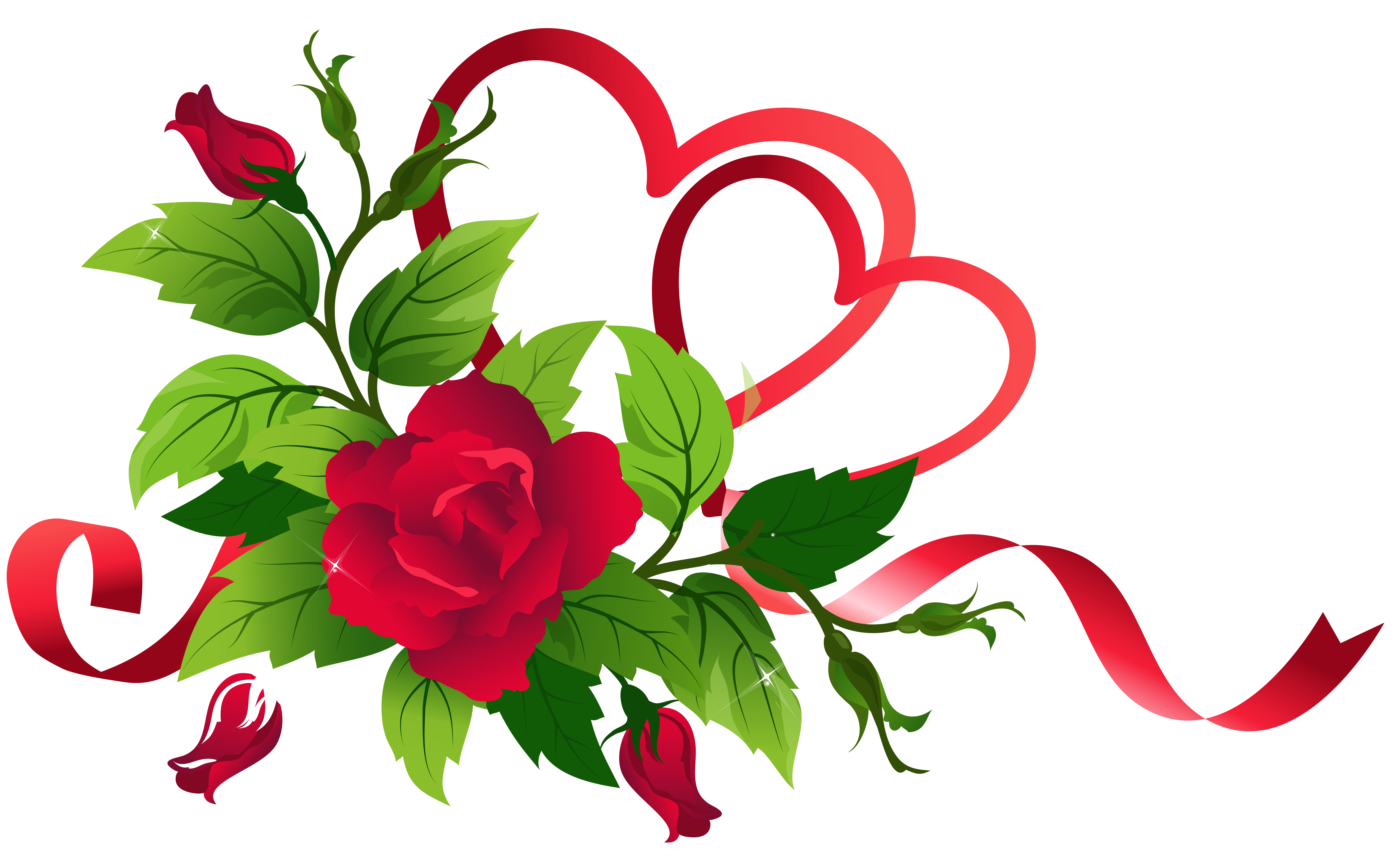 clipart of roses and hearts - photo #49