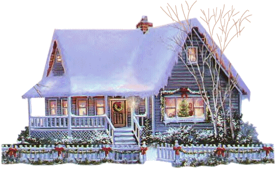 free christmas house clipart - photo #11