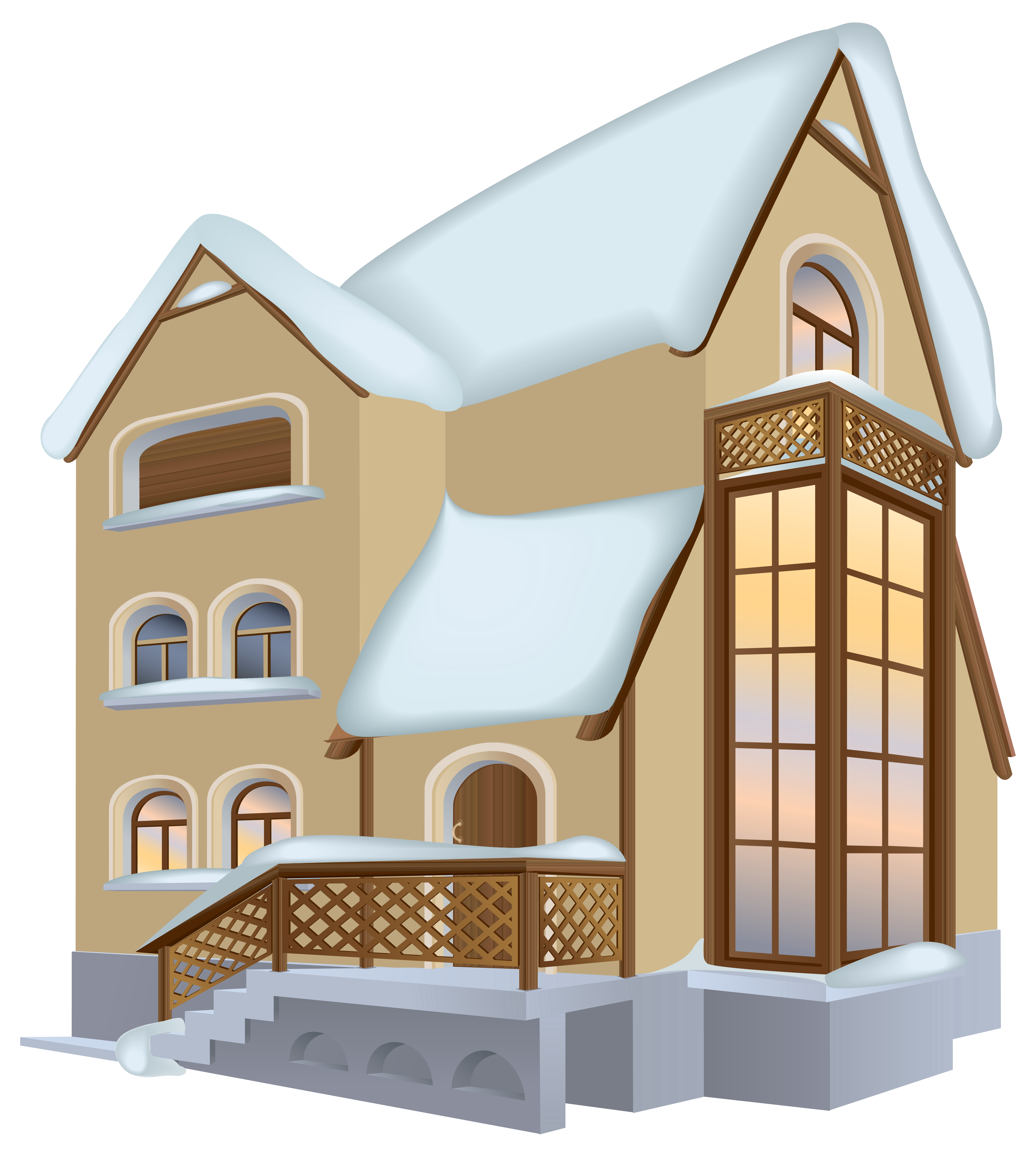 clipart house with snow - photo #31