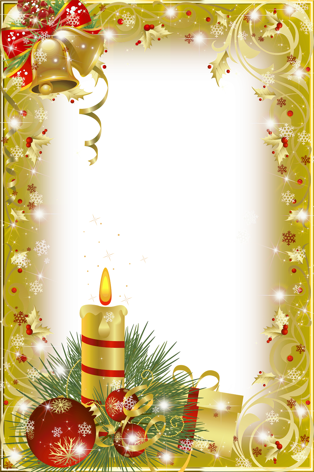 Gold Transparent Christmas Photo Frame | Gallery Yopriceville - High