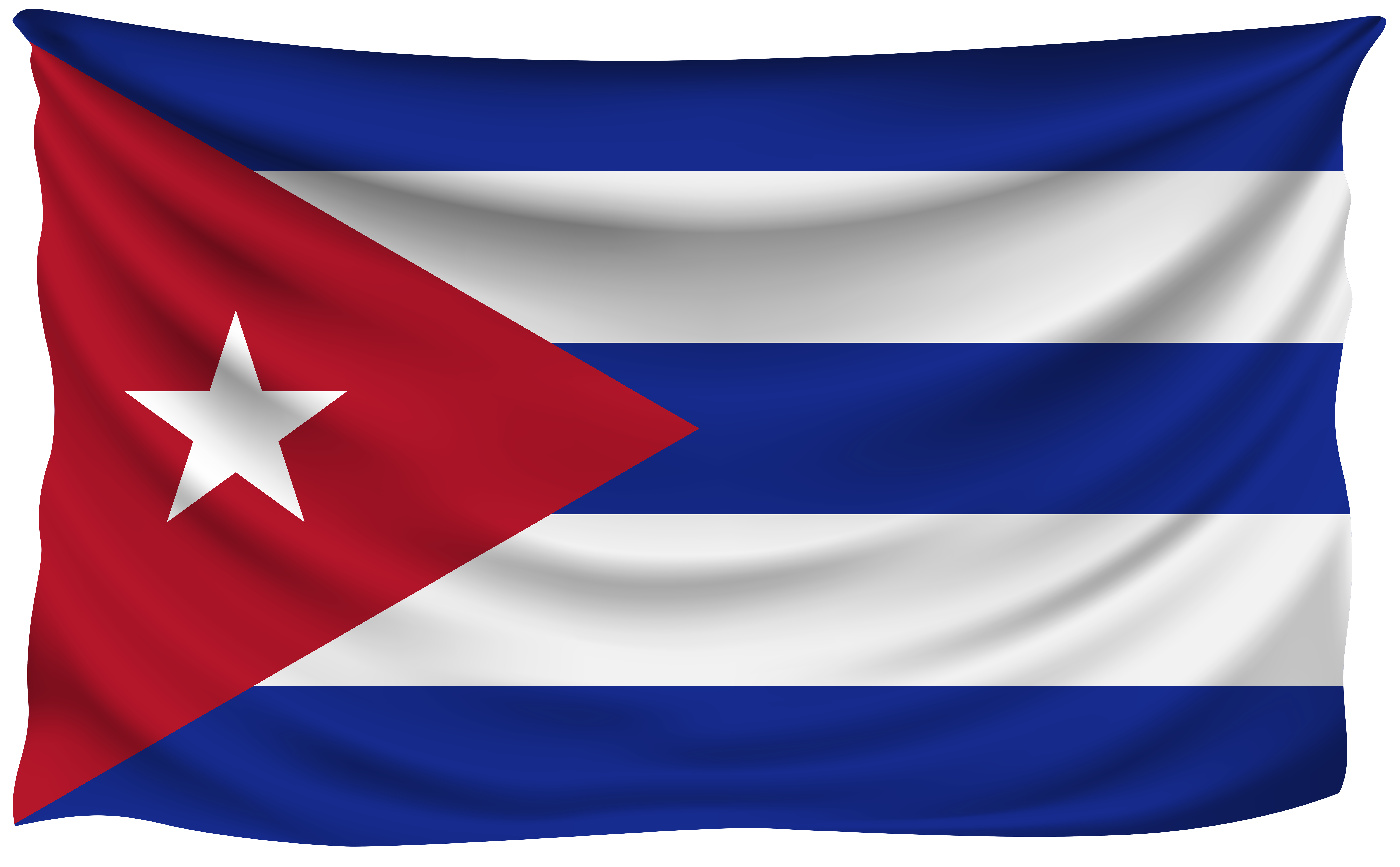 Cuba Wrinkled Flag | Gallery Yopriceville - High-Quality Images and