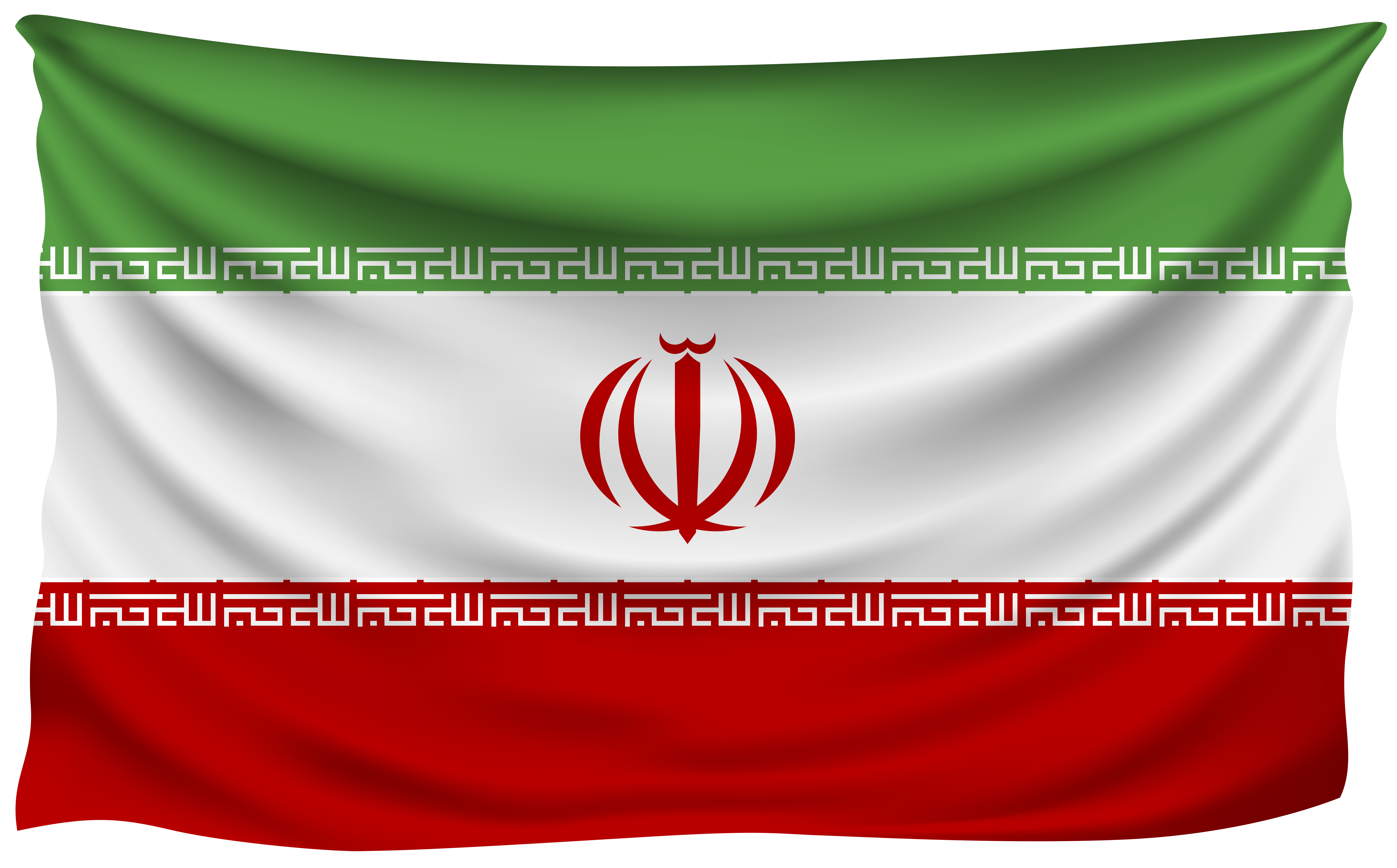 Iran Wrinkled Flag