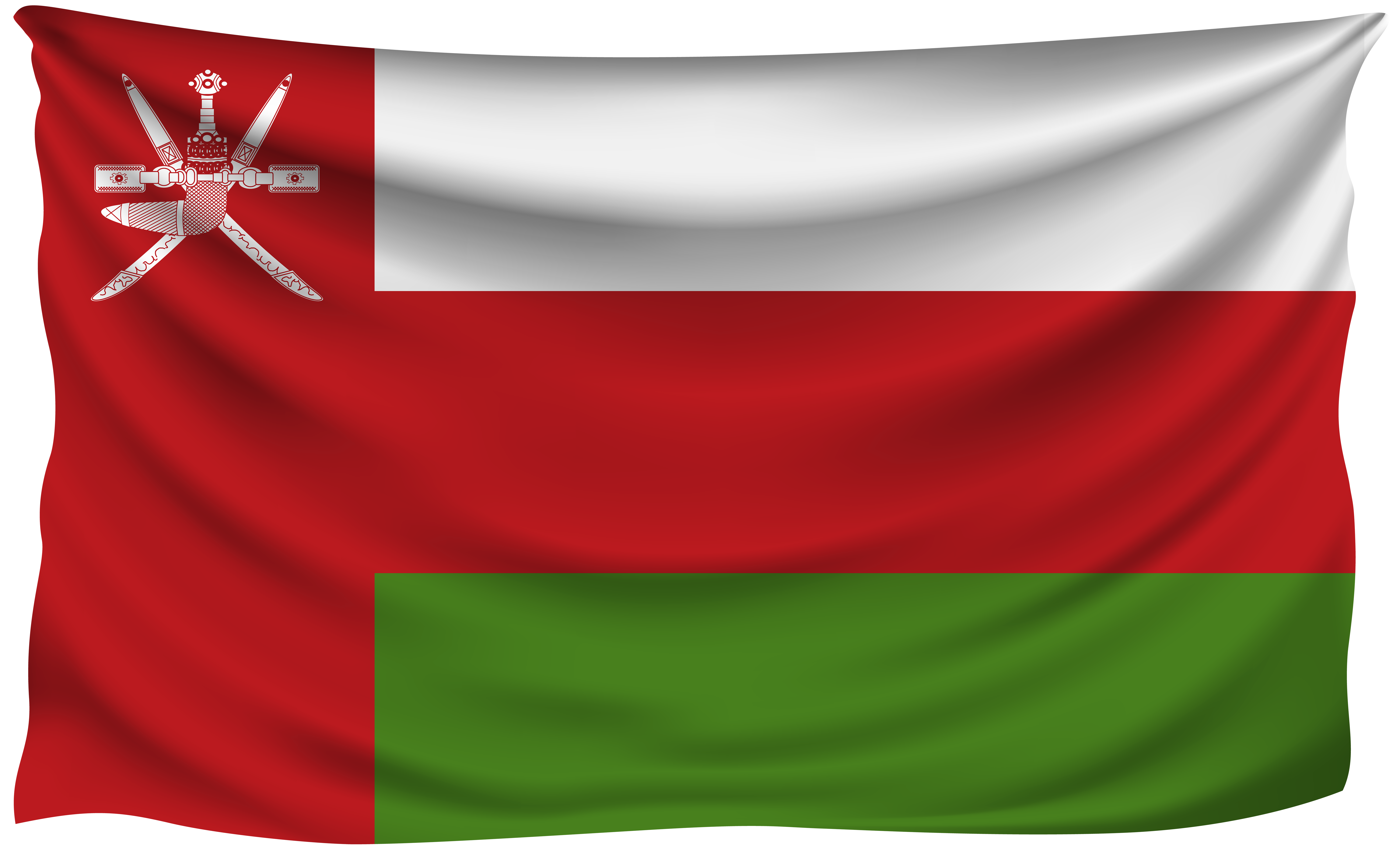 Oman Wrinkled Flag | Gallery Yopriceville - High-Quality Images and