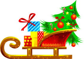 This gif image - Animated Christmas Sleigh, is available for free download