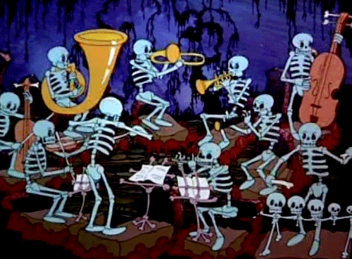 This gif image - Animated Dancing Skeletons, is available for free download