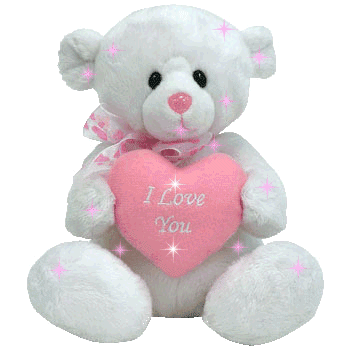 This gif image - Animated White Bear I Love You, is available for free download