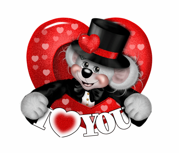 This gif image - Cute Animated Bear I Love You, is available for free download