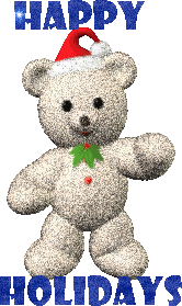 This gif image - Happy Holidays with White Bear, is available for free download