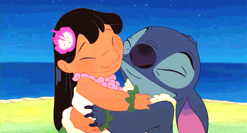 This gif image - Lilo and Stitch Hug gif Animation, is available for free download