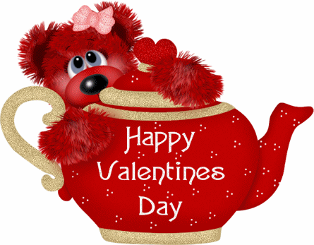 This gif image - Red Animated Bear Happy Valentine Day, is available for free download
