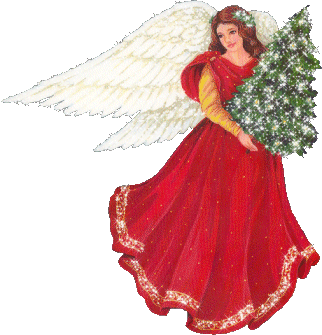 This gif image - Red Animated Christmas Angel, is available for free download