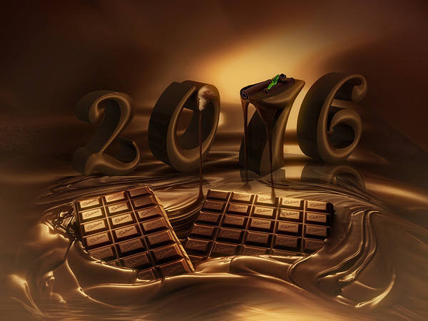 This jpeg image - 2016 New Year Chocolate Background, is available for free download