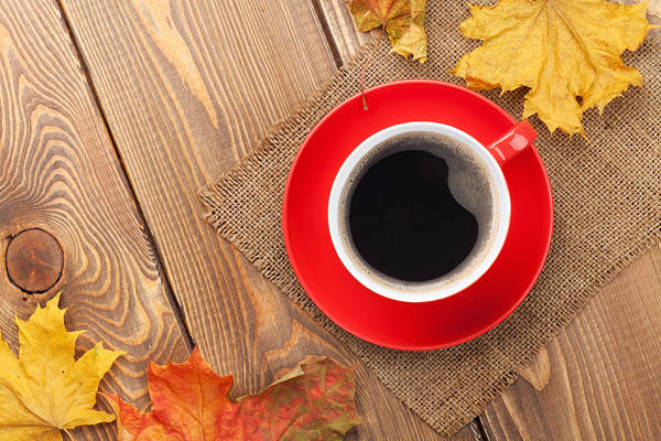 This jpeg image - Autumn Background with Cup of Coffee, is available for free download