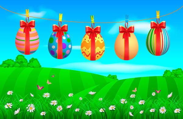 This jpeg image - Background with Easter Eggs, is available for free download