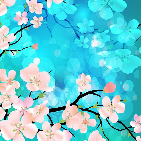 This jpeg image - Background with Spring Branches, is available for free download