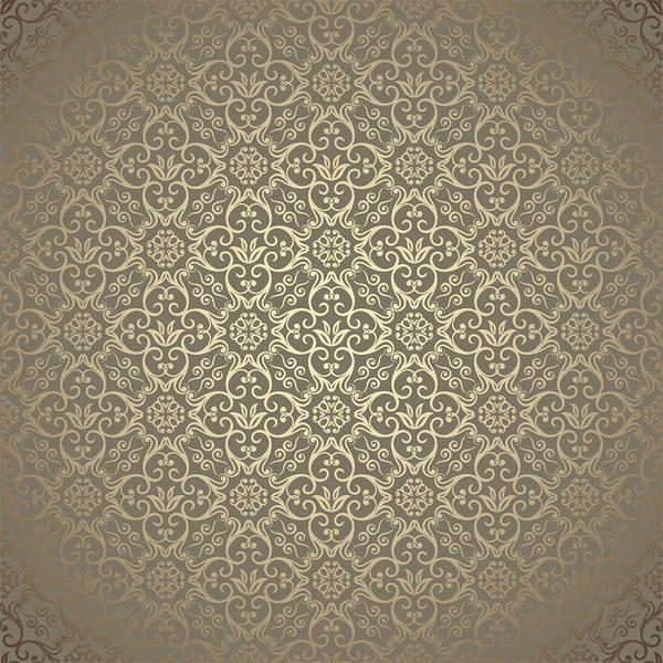 This jpeg image - Beige Background with Gold Ornaments, is available for free download