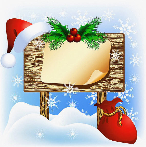 This jpeg image - Christmas Note Template PNG Background, is available for free download