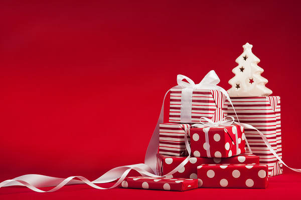 This jpeg image - Christmas SRed Background with Presents, is available for free download