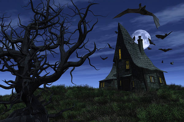 This jpeg image - Creepy House Background, is available for free download