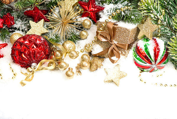 This jpeg image - Large Christmas Ornaments Background, is available for free download