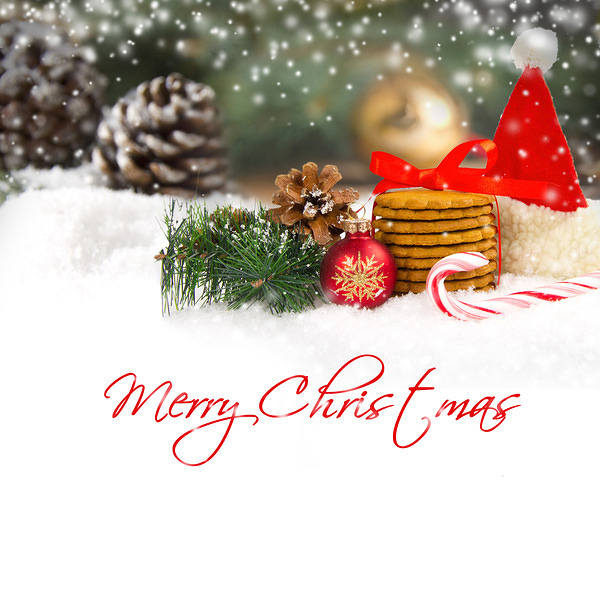 This jpeg image - Merry Christmas Background with Pine Cones, is available for free download
