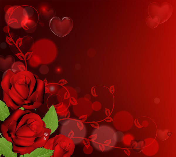 Red Roses and Hearts Background | Gallery Yopriceville ...