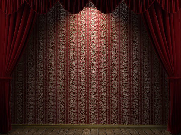 This jpeg image - Stage with Red Curtains Background, is available for free download