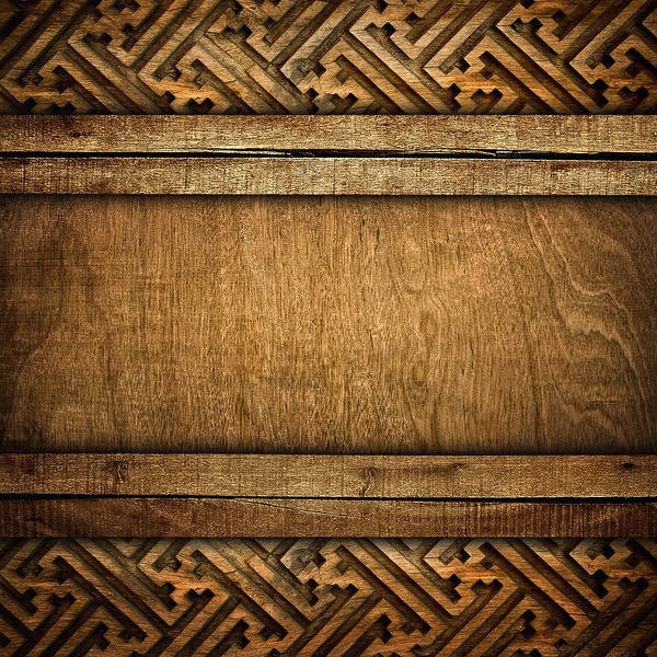 This jpeg image - Wooden Background with Carving, is available for free download