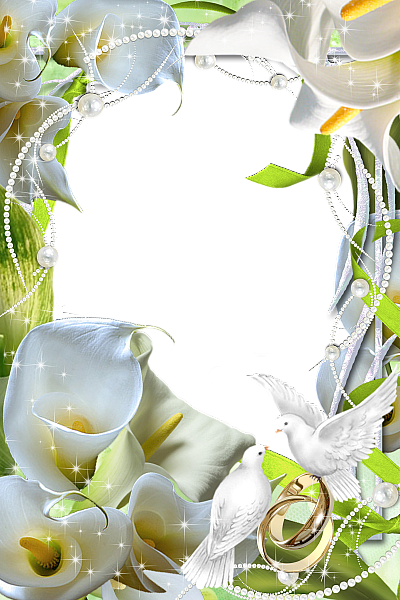 This png image - Beautiful Flowers Wedding Transparent Frame, is available for free download