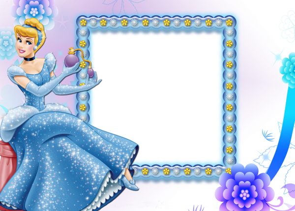 This png image - Beautiful Transparent Child Frame with Cinderella, is available for free download