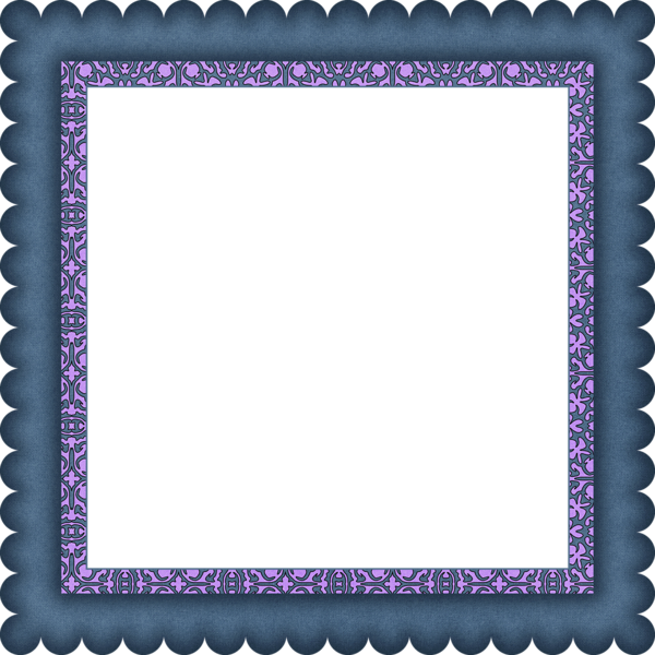 This png image - Blue Art PNG Frame, is available for free download