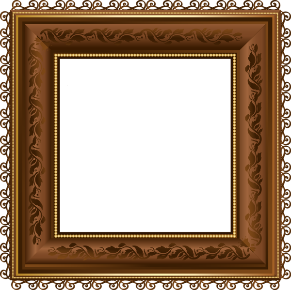 Brown PNG Photo Frame | Gallery Yopriceville - High-Quality Images and