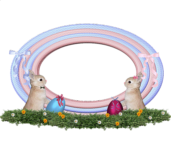 This png image - Bunnies Easter Frame, is available for free download