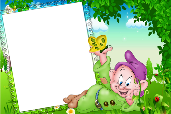 This png image - Children Transparent Frame with Cite Dwarf, is available for free download
