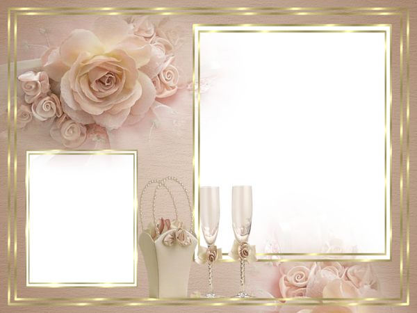This png image - Cute Wedding Transparent Photo Frame, is available for free download