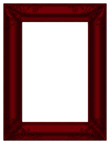 Dark Red Transparent Photo Frame | Gallery Yopriceville - High-Quality