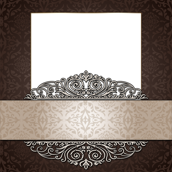 This png image - Elegant Transparent Brown PNG Photo Frame, is available for free download