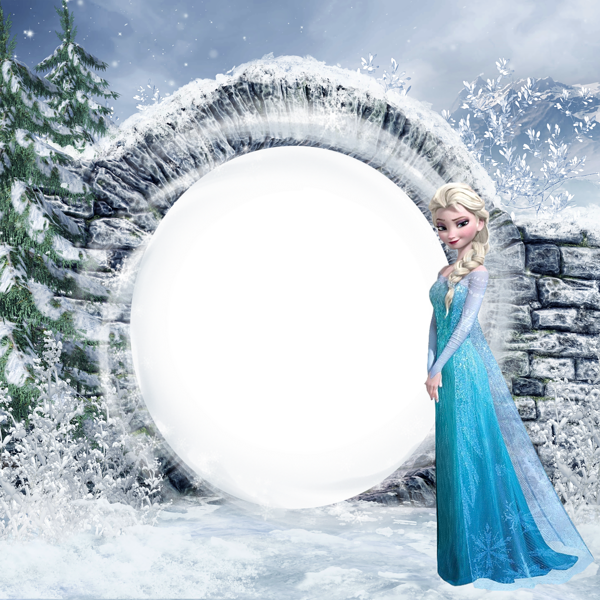 This png image - Frozen Elsa Kids PNG Photo Frame, is available for free download