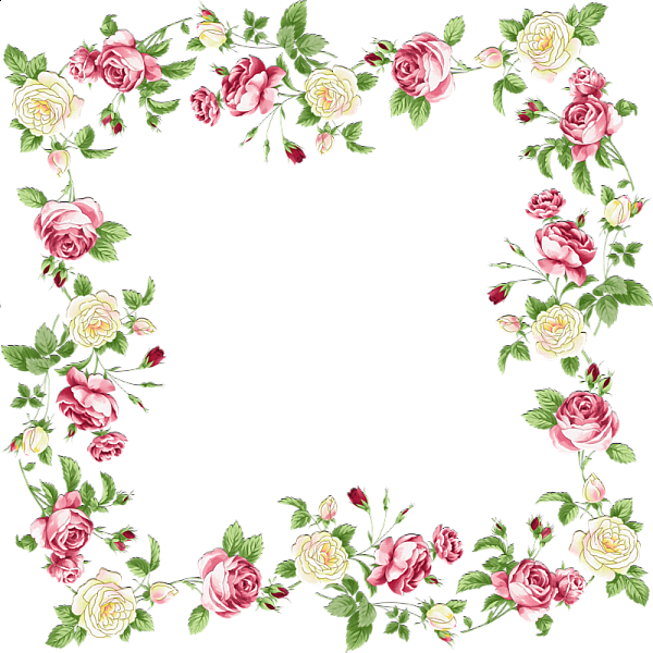 This png image - Full Transparent Frame with Roses, is available for free download
