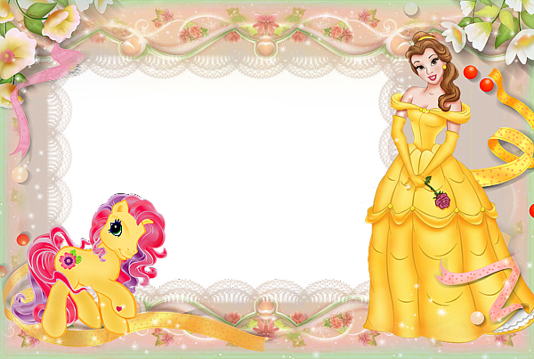 This png image - Girls Transparent Frame with Princess, is available for free download