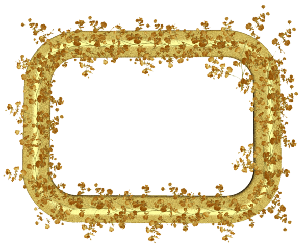 This png image - Gold Transparent PNG Frame with Gold Leaves, is available for free download