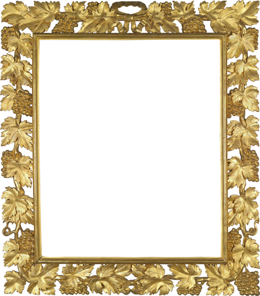 This png image - Gold Transparent PNG Photo Frame with Vine, is available for free download