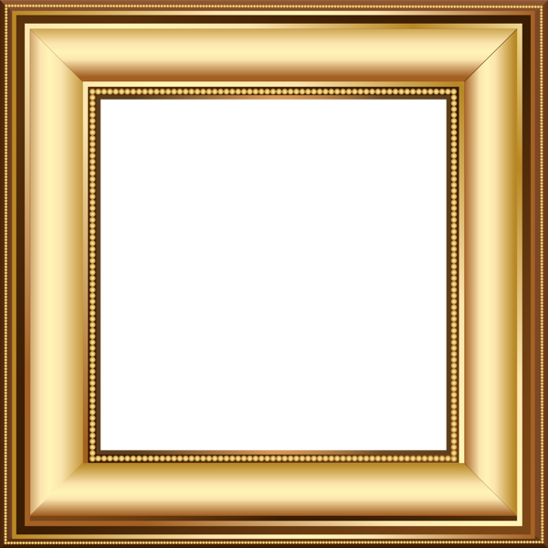 Gold and Brown Transparent Photo Frame | Gallery Yopriceville - High