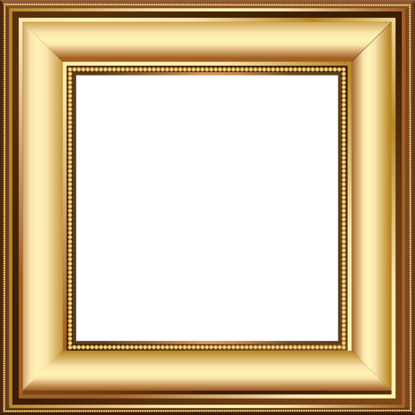 This png image - Gold and Brown Transparent Photo Frame, is available for free download