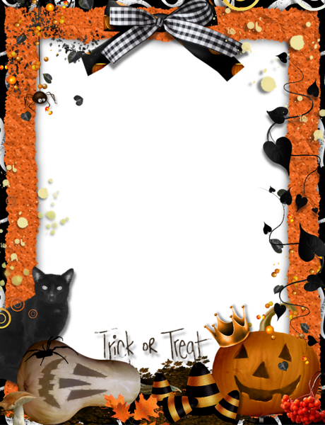 This png image - Halloween Orange PNG Photo Frame, is available for free download