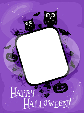 This png image - Happy-Halloween-Frame-Of-Pumpkins-Bats, is available for free download