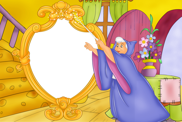 This png image - Kids Fairy Godmother Transparent Frame, is available for free download
