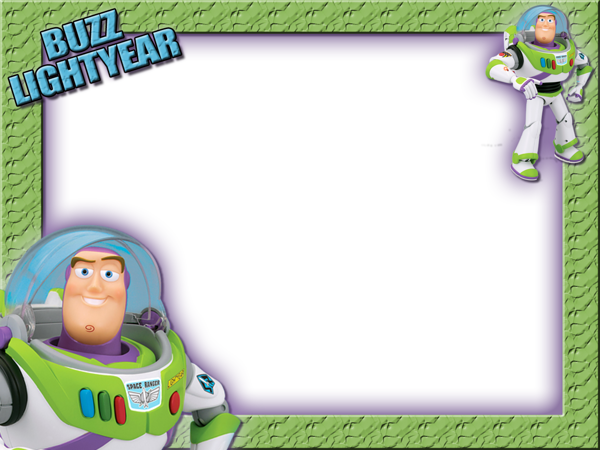 This png image - Kids Transparent Frame with Buzz Lightyear, is available for free download
