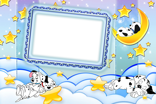 This png image - Kids Transparent Frame with Dalmations, is available for free download